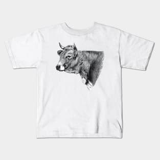 Cow head Vintage Picture Kids T-Shirt